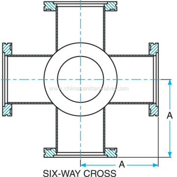 ISO-K (LF) 6Way Cross Stainless Steel
